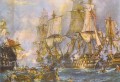 La victoria en la batalla de Trafalgar tras romper la línea enemiga